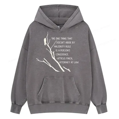 Pagewings To Kill a Mockingbird Unisex Washed Hoodie