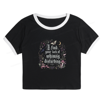 Pagewings Lack of Whimsy Baby Tee Cropped Ringer T-Shirt