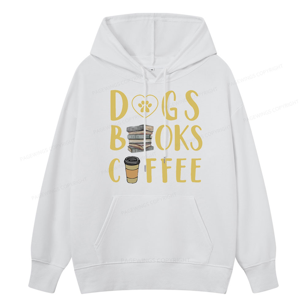 Pagewing Dogs, Books, Coffee Unisex Classic Hoodie