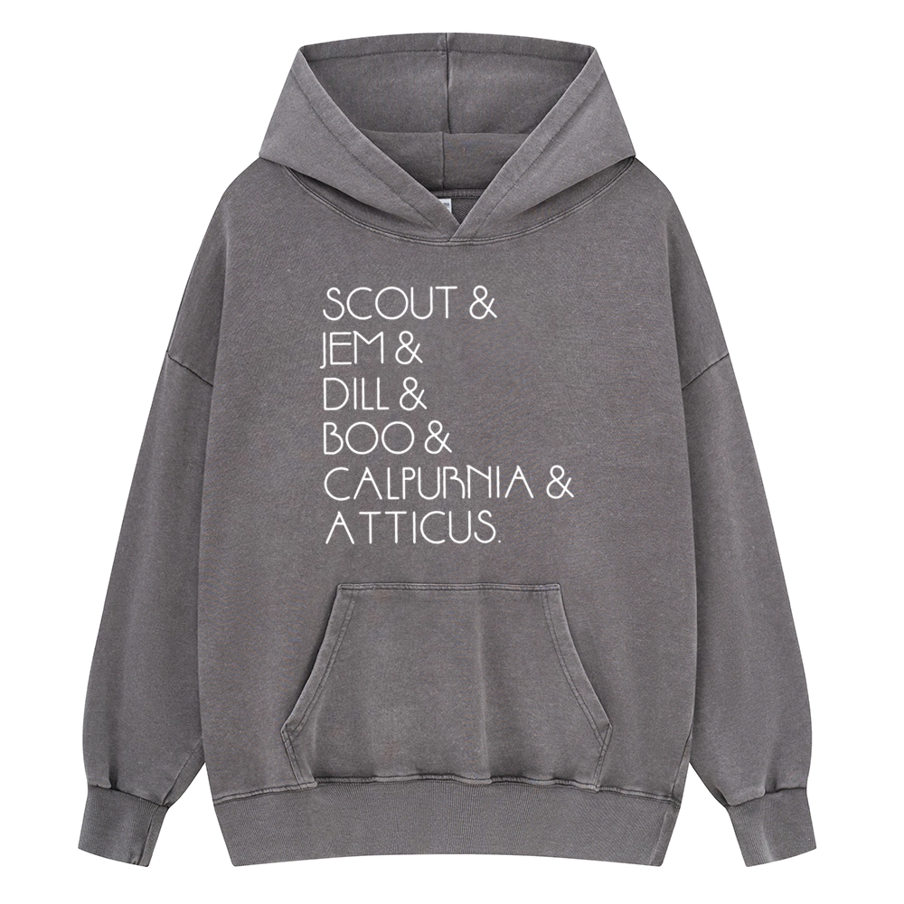 Pagewings To Kill A Mockingbird Unisex Washed Hoodie