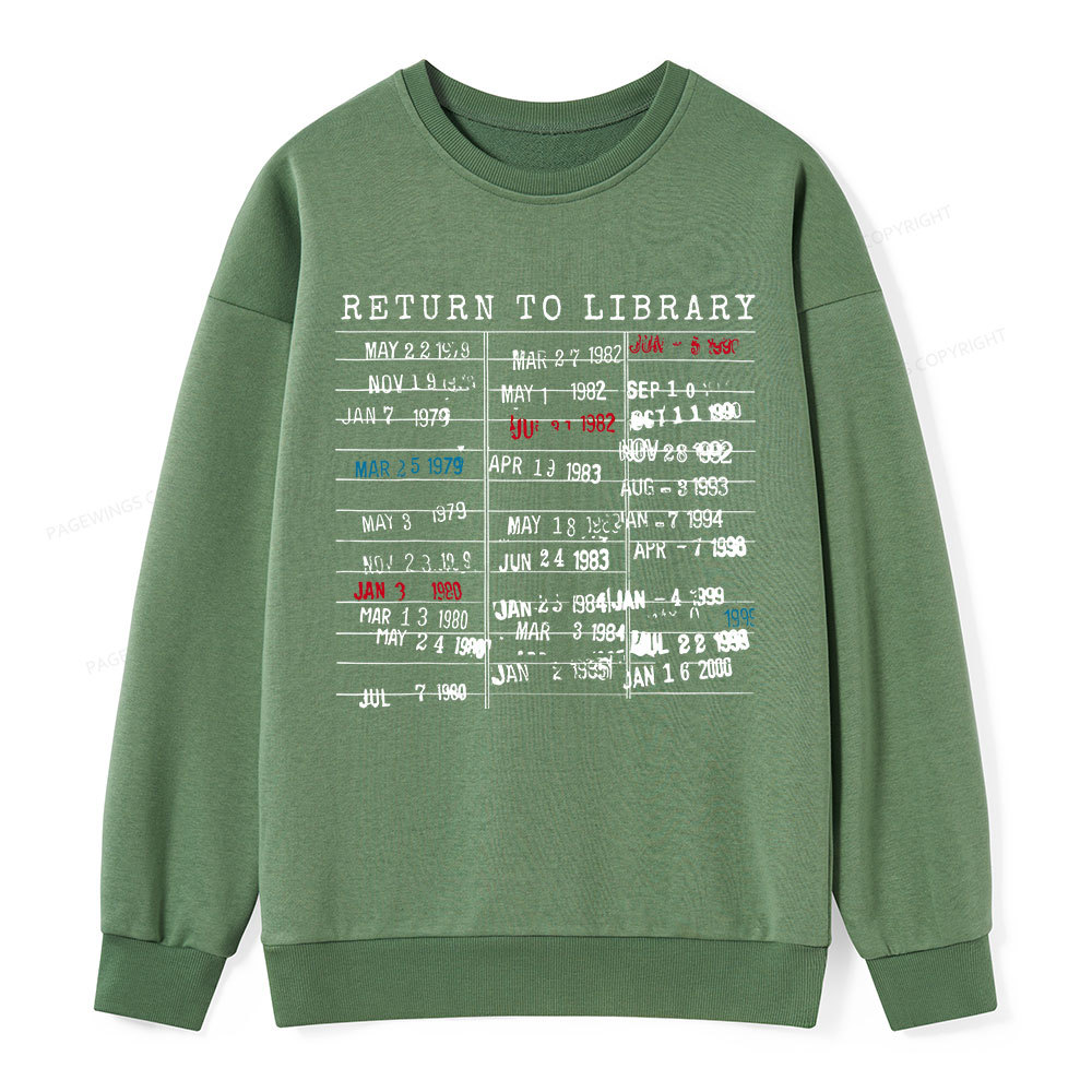 Pagewing Return To Library Unisex Classic Sweatshirt