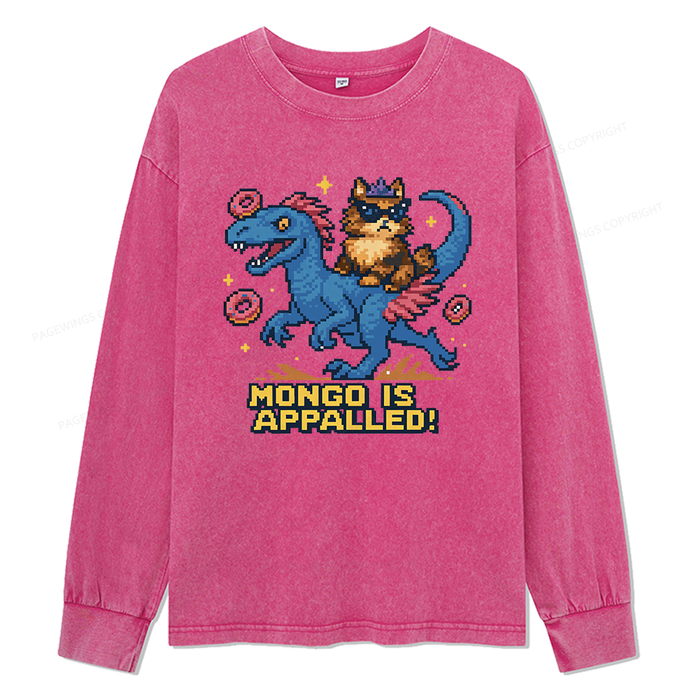 Pagewings Mongo Is Appalled Unisex Washed Long Sleeve T-shirt