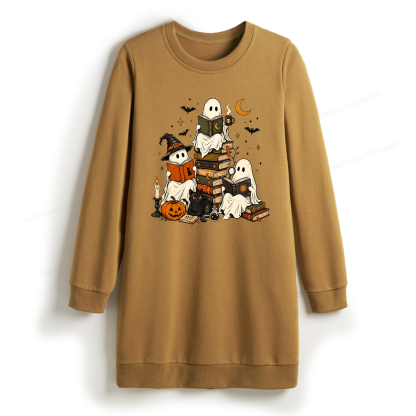 Pagewings Halloween Book Club Sweatshirt Dress