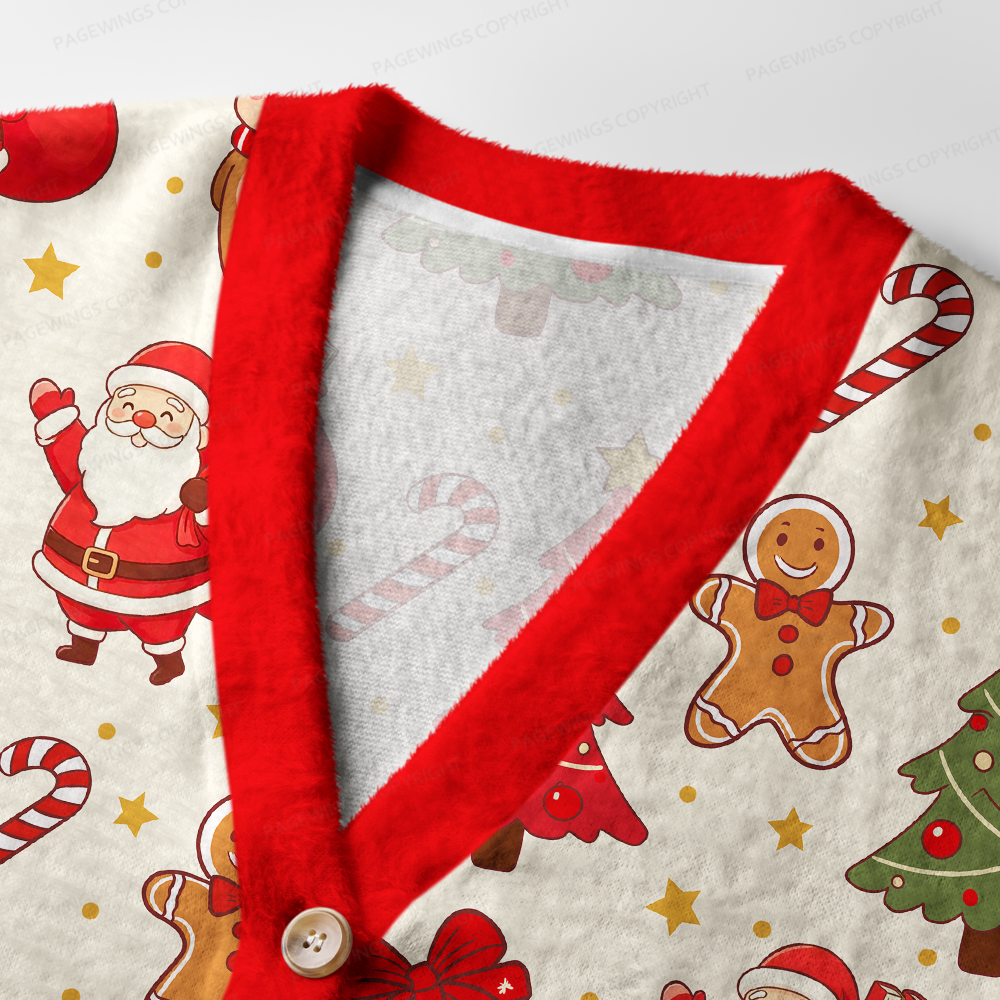 Pagewings Christmas Book Light Knit Unisex Cardigan Sweaters
