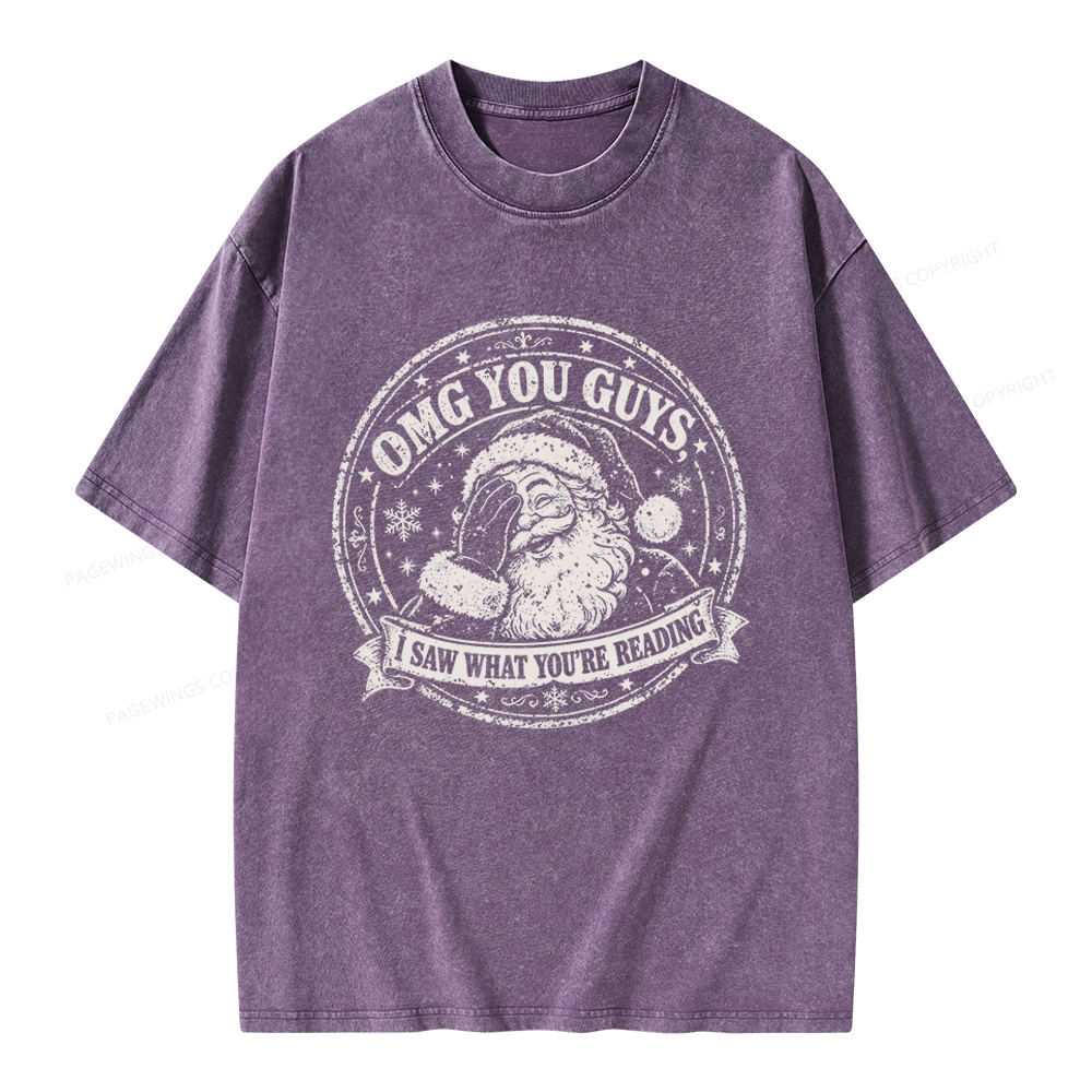 Pagewings OMG You Guys I Saw What You’re Reading Unisex Washed T-shirt