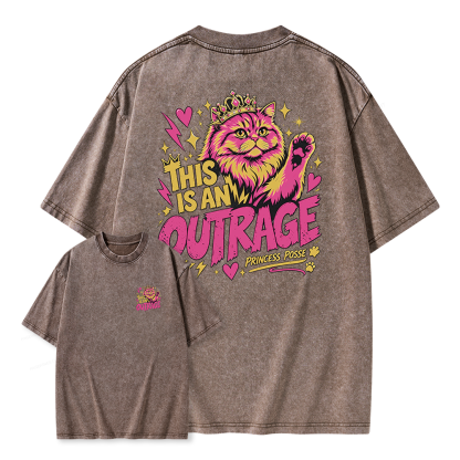 Pagewings This Is An Outrage Unisex Washed T-shirt