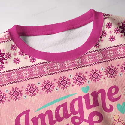 Pagewings Imagine Being Afraid Of Drag Queens And Books Unisex Ugly Knit Sweatshirt