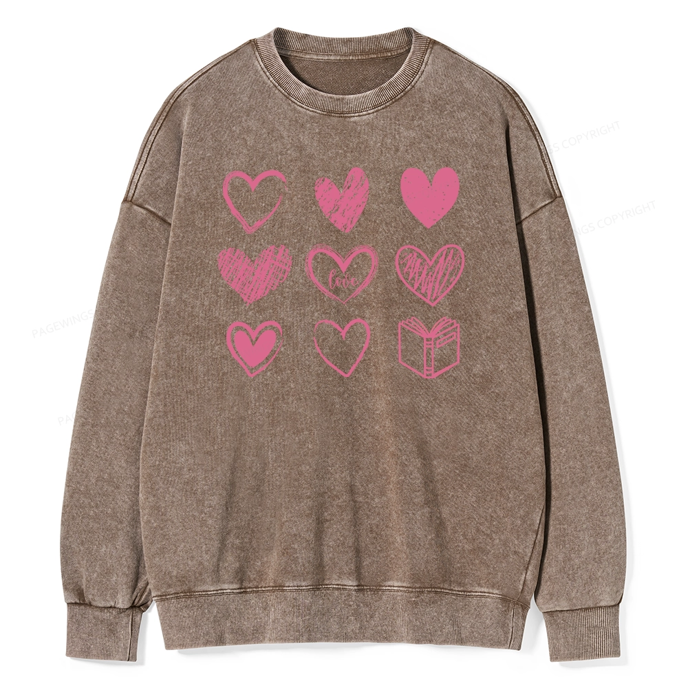 Pagewings To Love And Learn How To Be Loved Unisex Washed Sweatshirt
