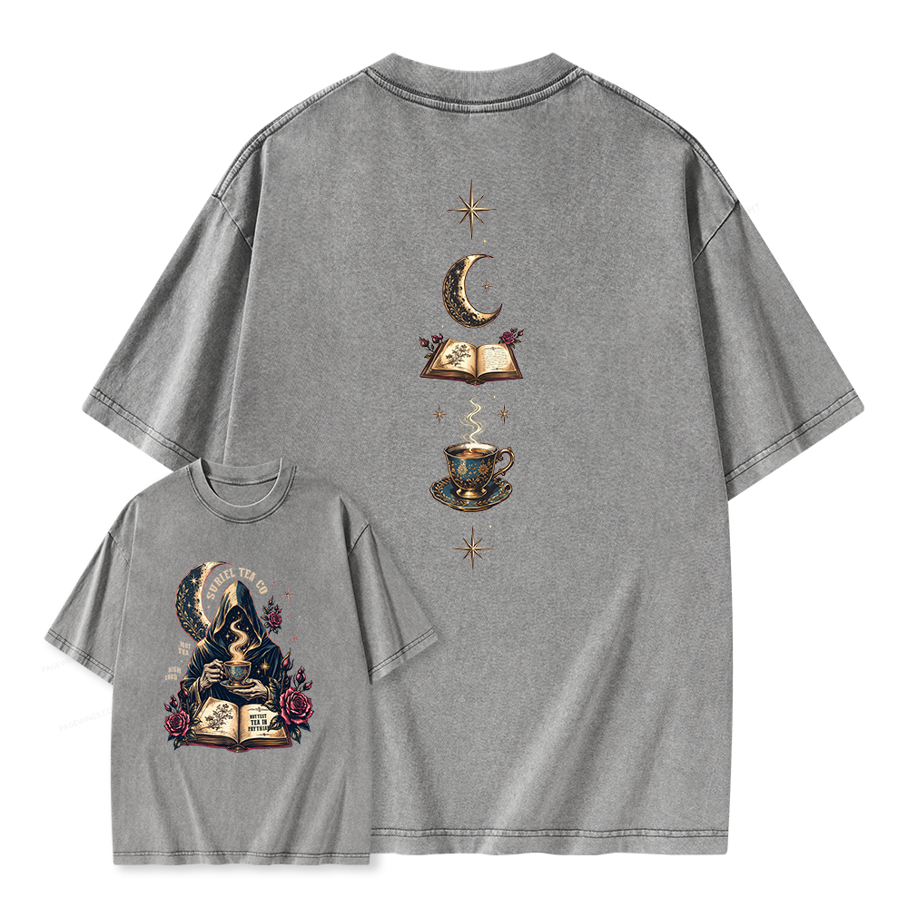Pagewings Fantasy Reader Unisex Washed T-shirt