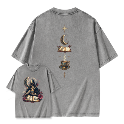 Pagewings Fantasy Reader Unisex Washed T-shirt
