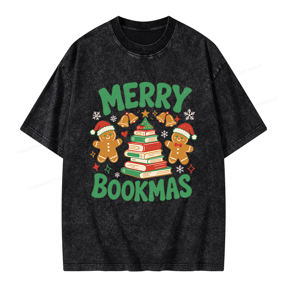 Pagewings Merry Christmas Unisex Washed T-shirt