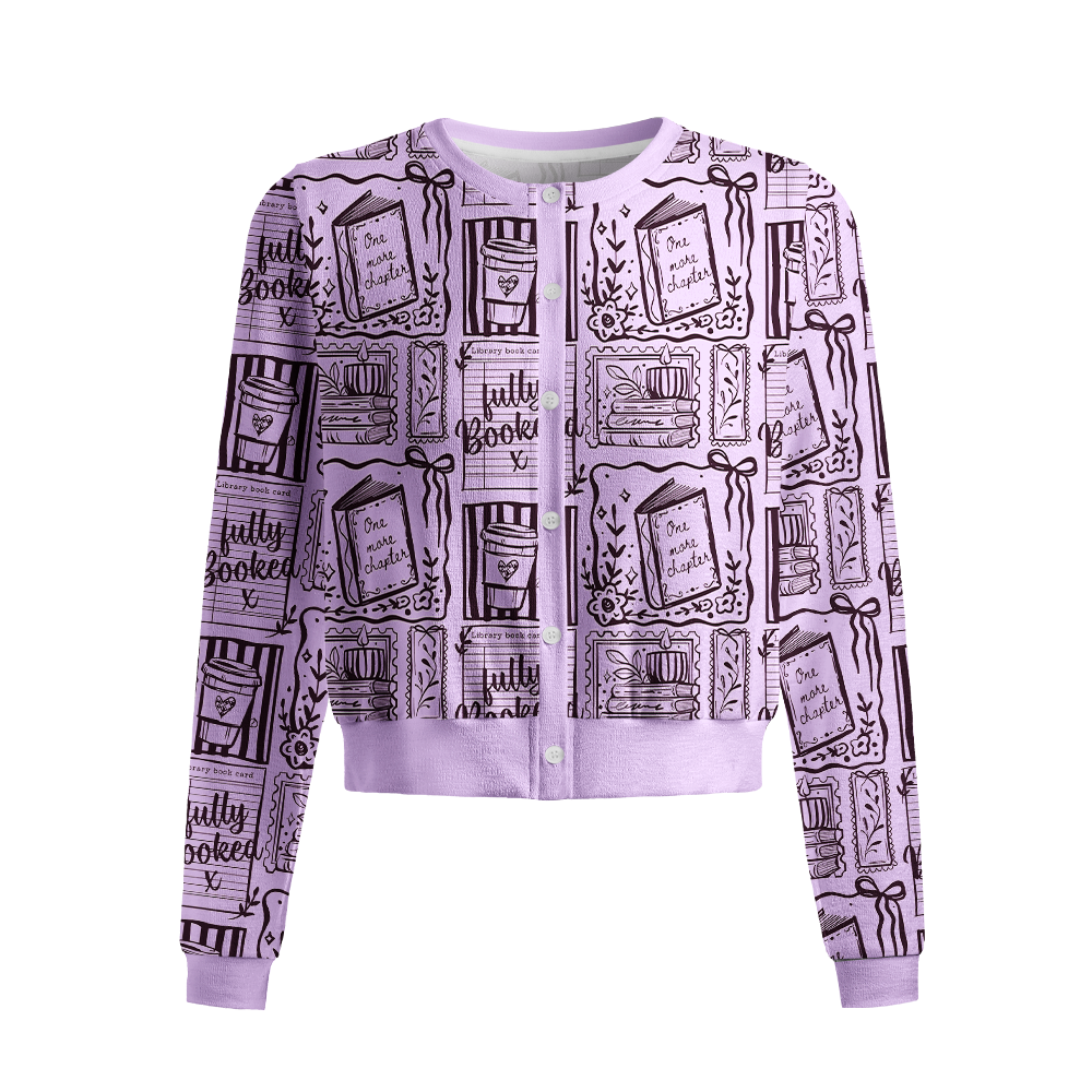 Pagewings fully Booked Crew Neck Cardigan Sweaters