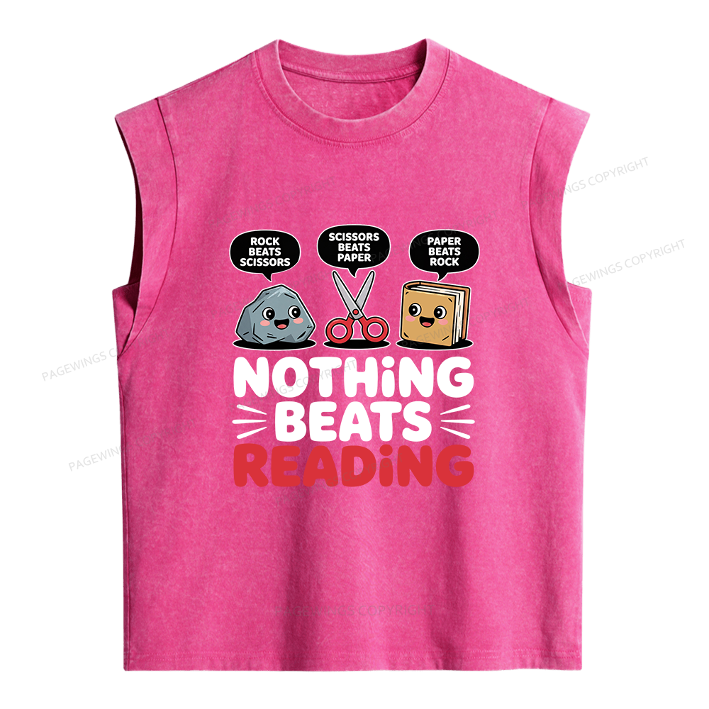 Pagewings Reading Teacher Women's Washed Tank Top