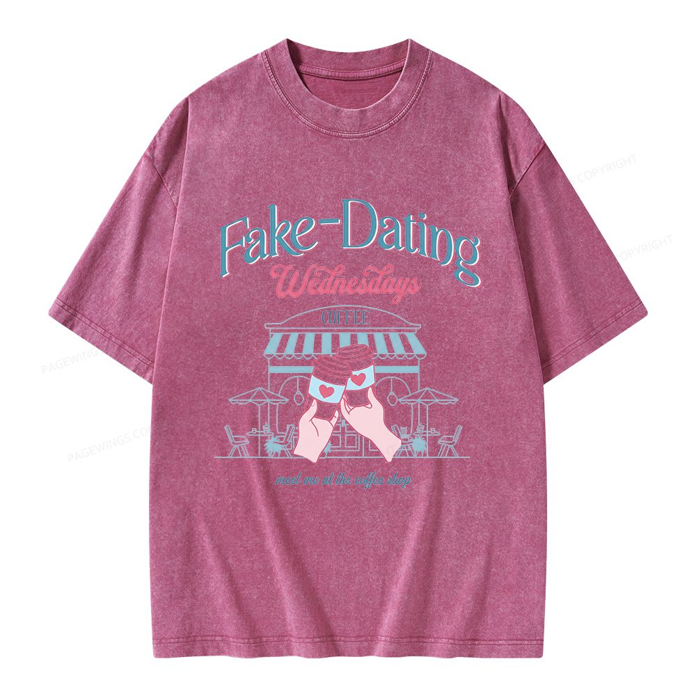 Pagewings Romance Readers Unisex Washed T-shirt