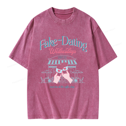 Pagewings Romance Readers Unisex Washed T-shirt