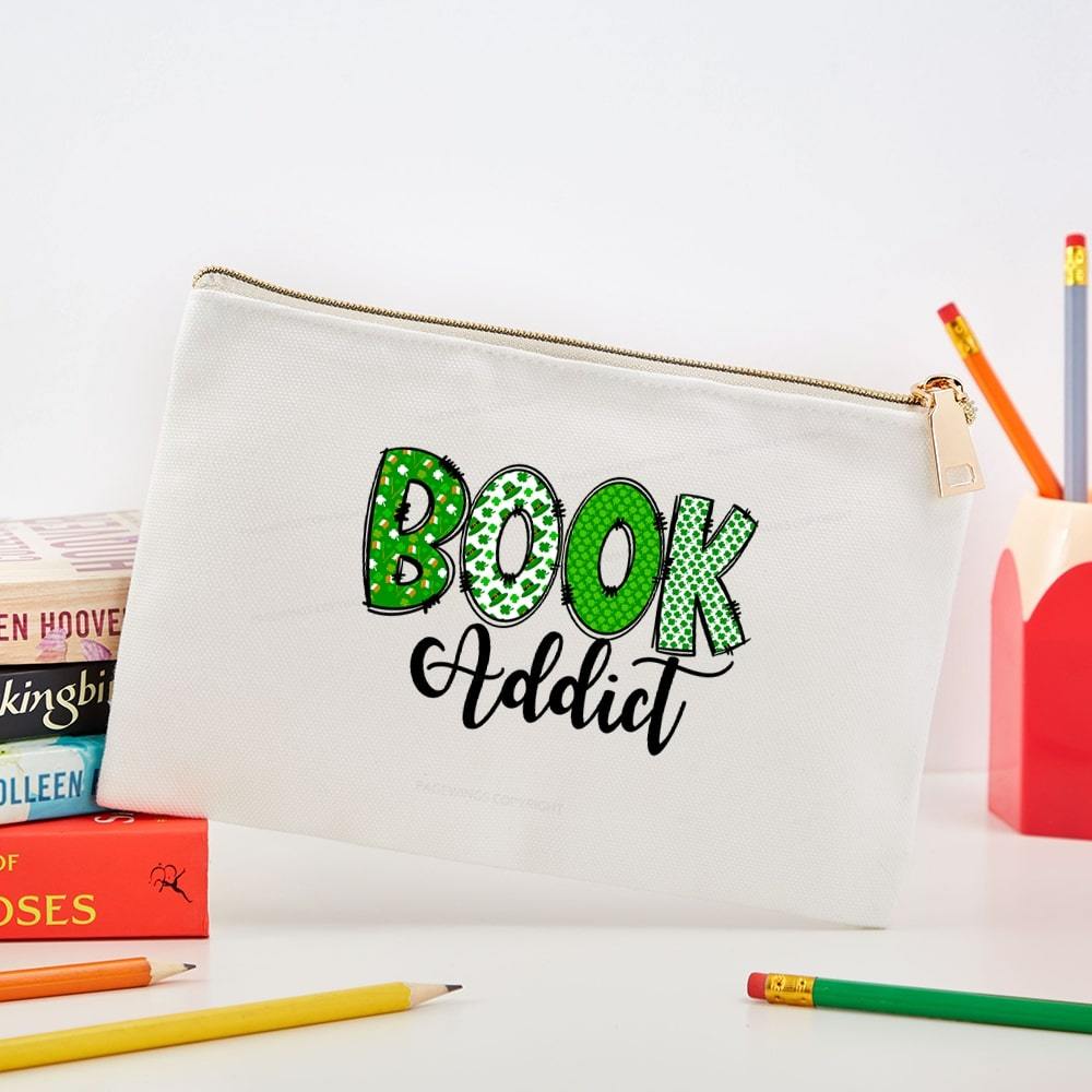 Pagewingsread t Patrick's Day Gift for bookworm,Book Lovers Pouch
