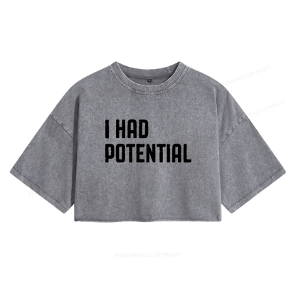 Pagewings Sci-Fi Bookish Women's Washed Cropped T-shirt