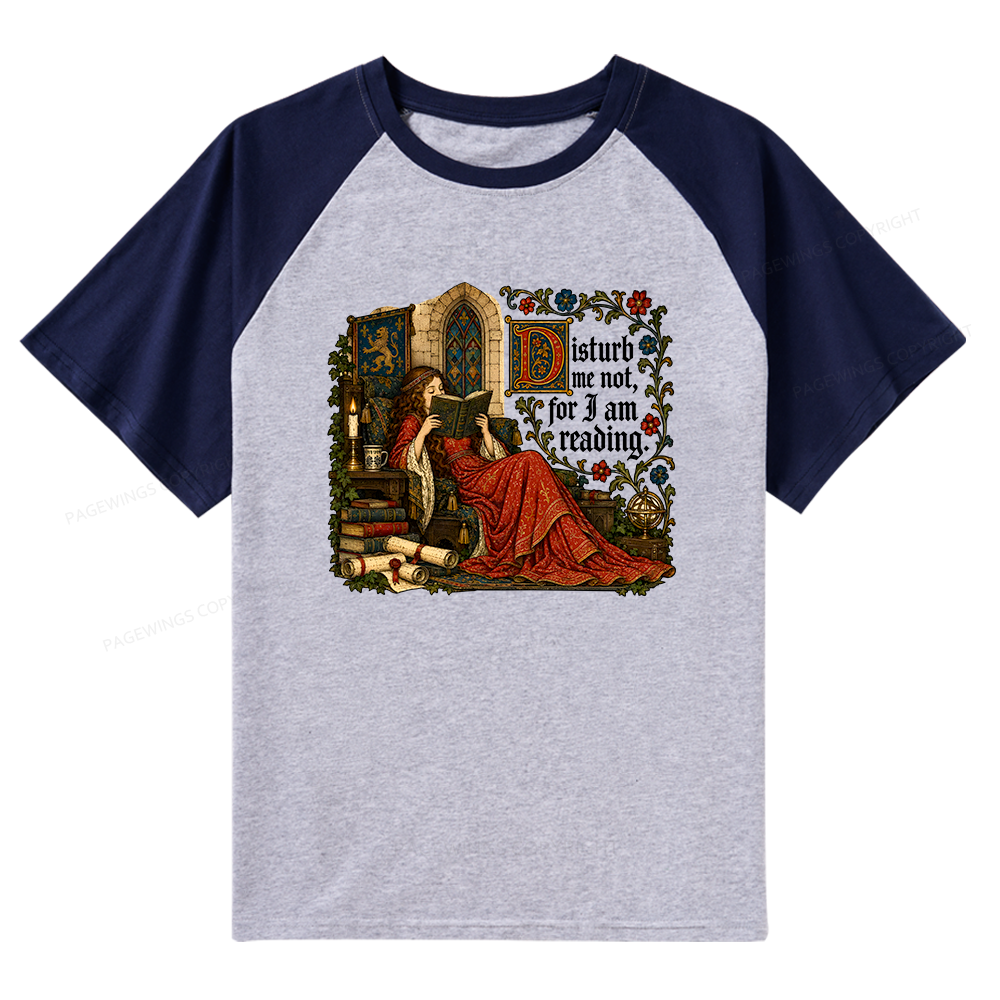 Pagewings Medieval Reading Raglan T-shirt
