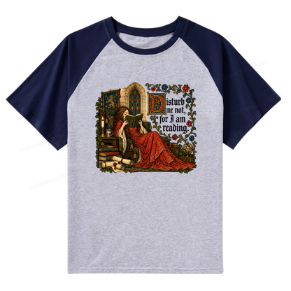 Pagewings Medieval Reading Raglan T-shirt