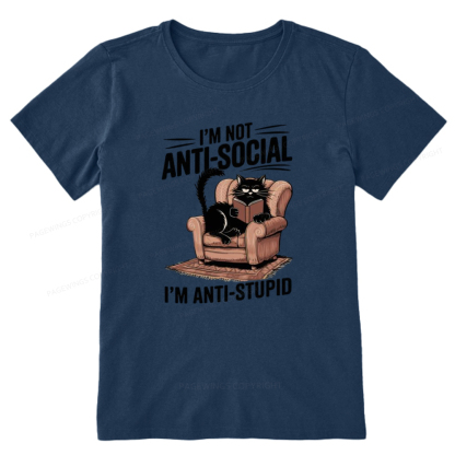Pagewings Anti-Stupid Cat Unisex Classic T-shirt