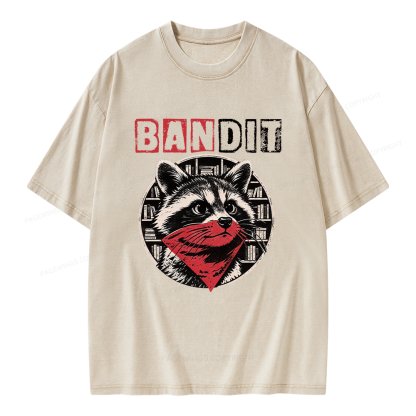 Pagewings Book Bandit Unisex Washed T-shirt