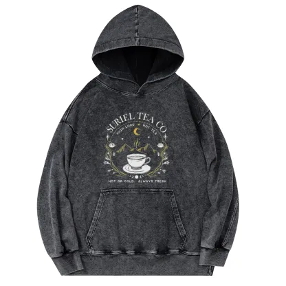 Pagewings Suriel Tea Co Unisex Washed Hoodie