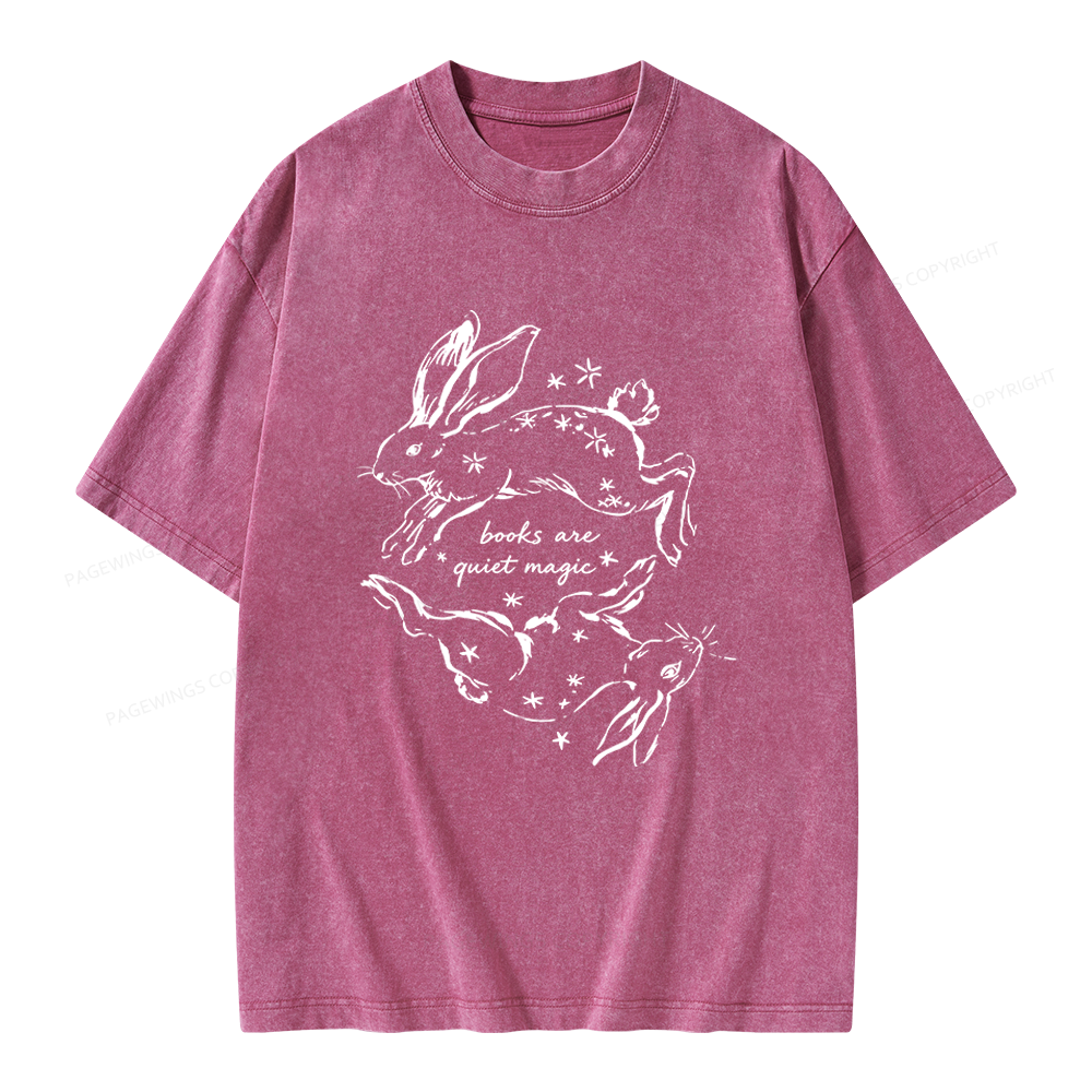 Pagewings Books Are Quiet Magic Unisex Washed T-shirt