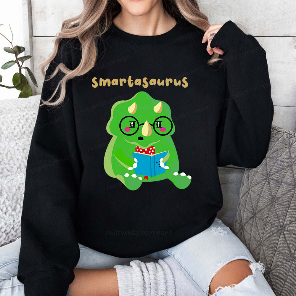 Pagewing Smart Dinosaur Is Reading Seriously Unisex Classic Sweatshirt