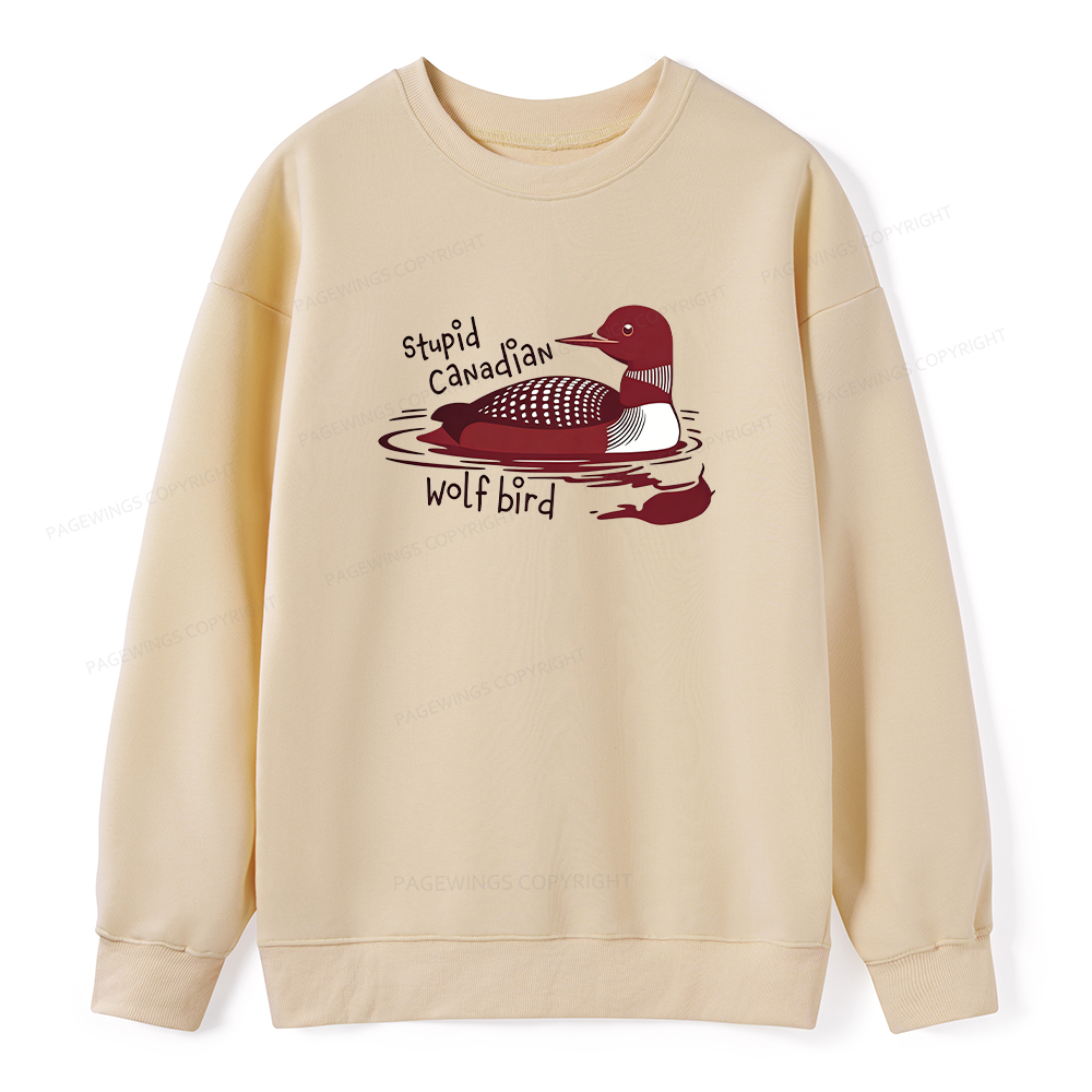 Pagewings Stupid Canadian Wolf Bird Classic Sweatshirt