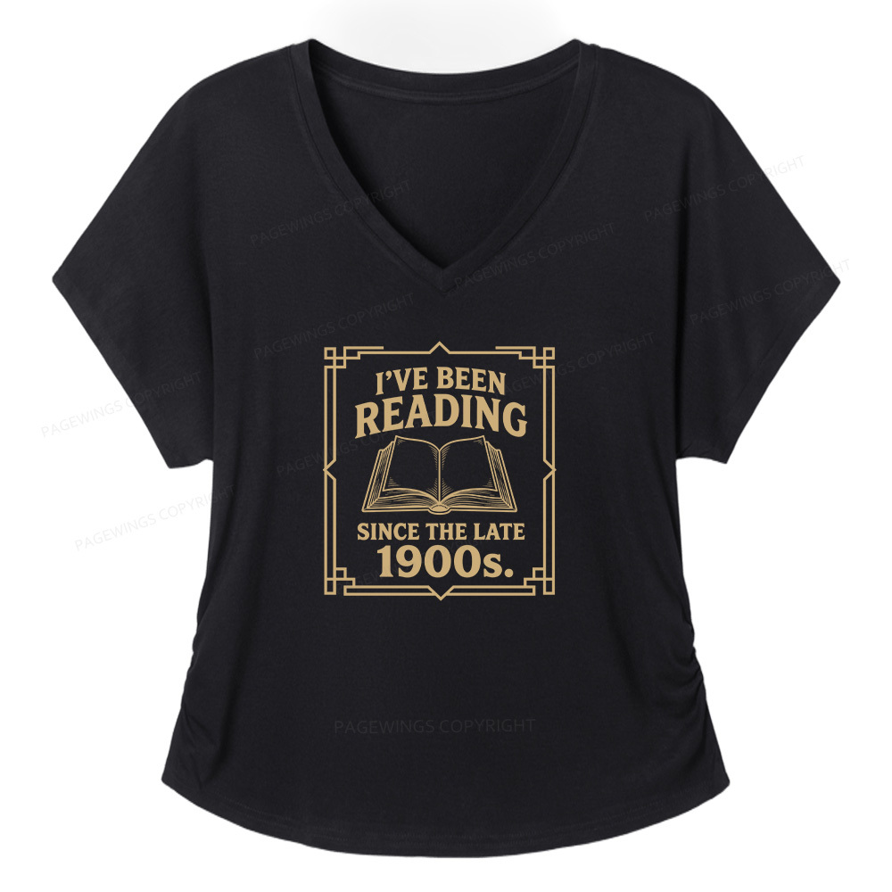 Pagewings I’ve Been Reading Soft Women's Modal V-neck T-shirt