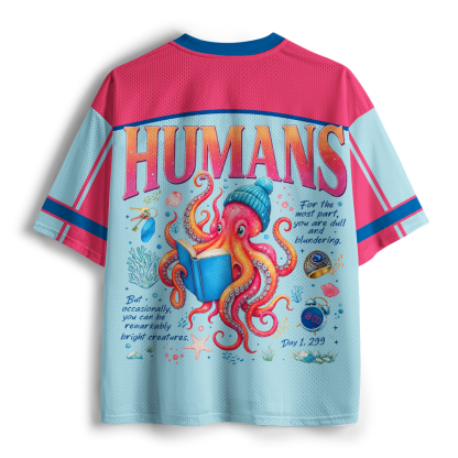 Pagewings Book Lover Octopus Unisex Mesh Jersey