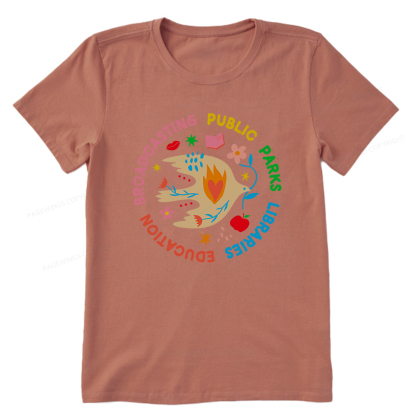 Pagewings Public Parks Libraries Education Broadcasting Unisex Classic T-shirt