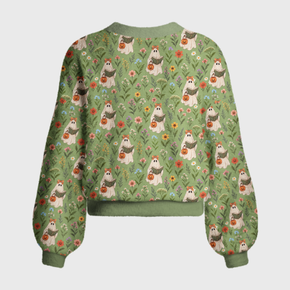 Pagewings Ghosts Love Reading Women's Cardigan Sweater
