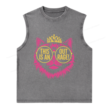 Pagewings This is an Outrage Unisex Washed Tank Top