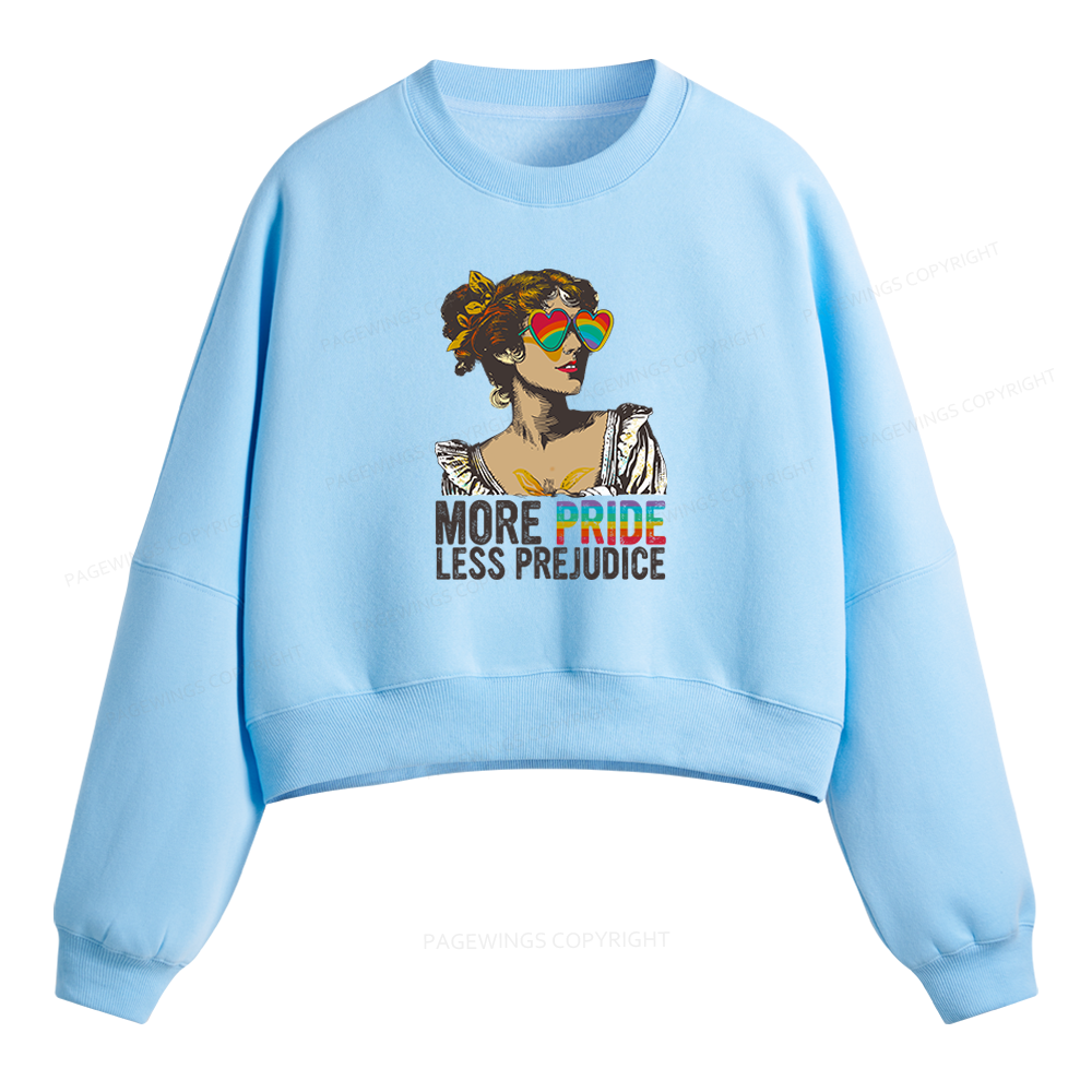 Pagewings More Pride Less Prejudice Fleece Crop Sweatshirt