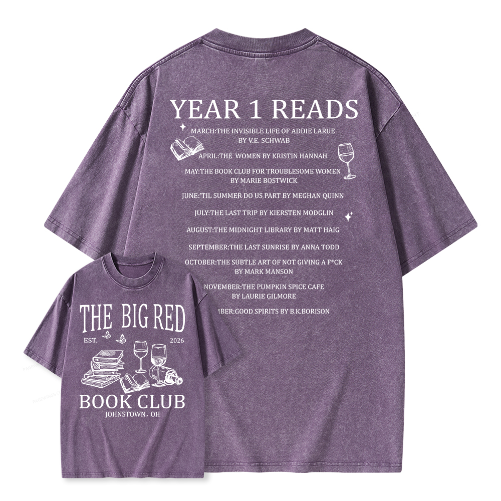 Pagewings Personalized Book Club Unisex Washed T-shirt