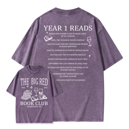 Pagewings Personalized Book Club Unisex Washed T-shirt
