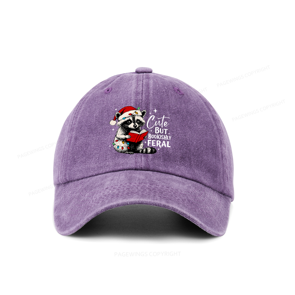 Pagewings Cute But Feral Washed Cap