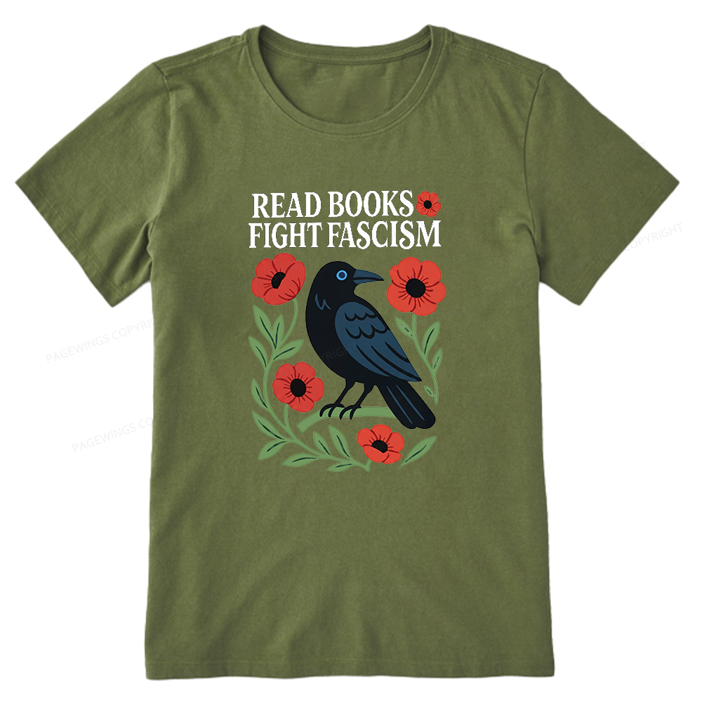 Pagewings Read Books Fight Fascism Unisex Classic T-shirt