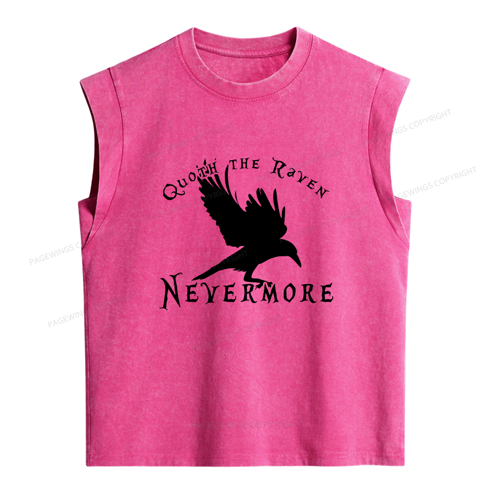 Pagewings Nevermore Women's Washed Tank Top