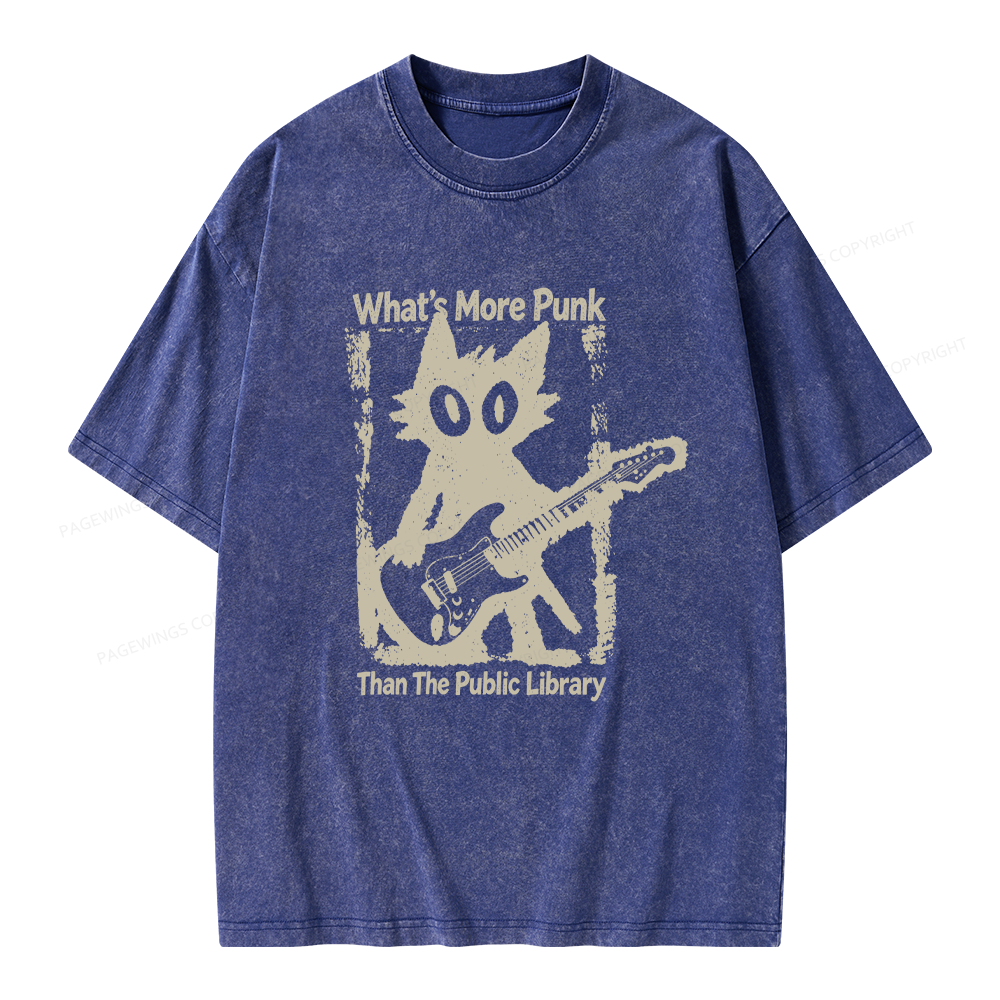 Pagewings What’s More Punk Than The Public Library Unisex Washed T-shirt