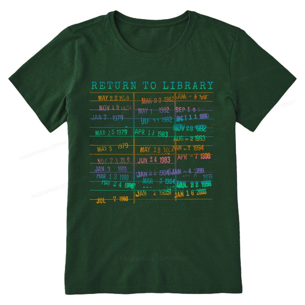 Pagewing Vintage Library Rainbow Unisex Classic T-shirt