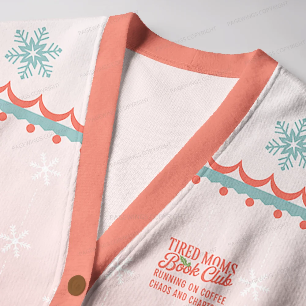 Pagewings Tired Moms Book Club Unisex Ugly Cardigan Sweaters