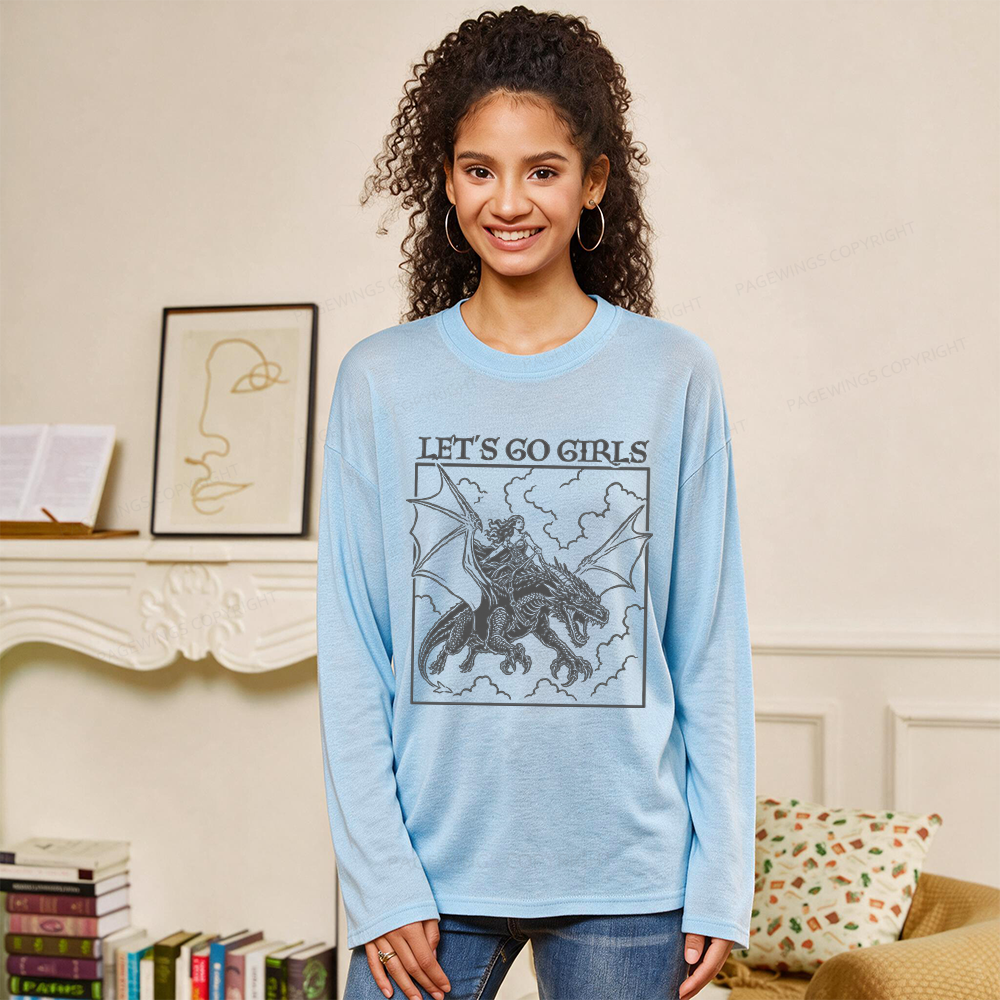 Pagewing Let's Go Girls Unisex Lightweight Long Sleeve T-Shirt