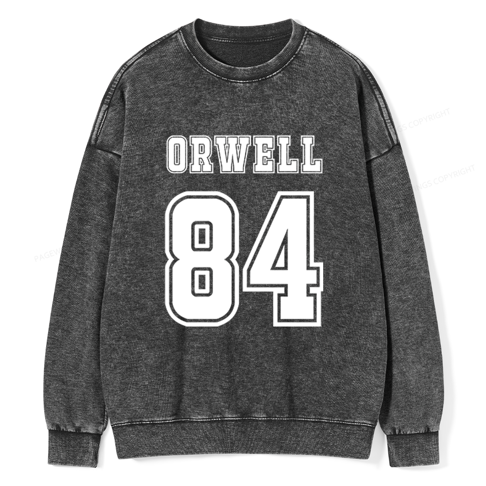 Pagewings Orwell 84 Unisex Washed Sweatshirt