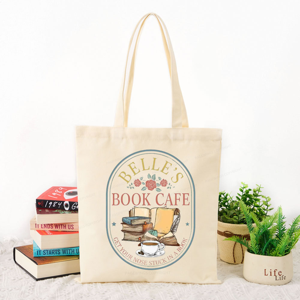 Pagewings Belles Book Cafe Tote Bag