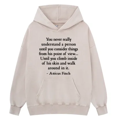 Pagewings You Never Really Understand A Person Unisex Washed Hoodie