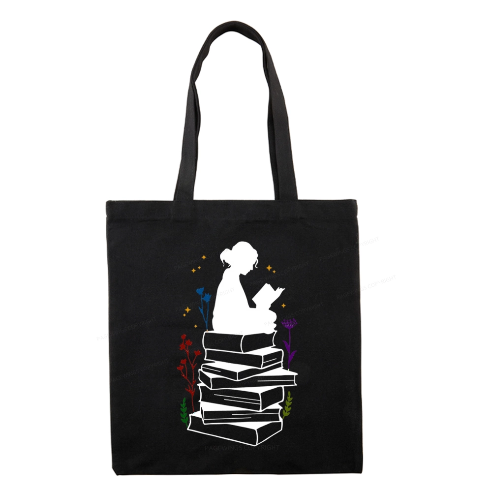 Pagewings Girl Reading Tote Bag