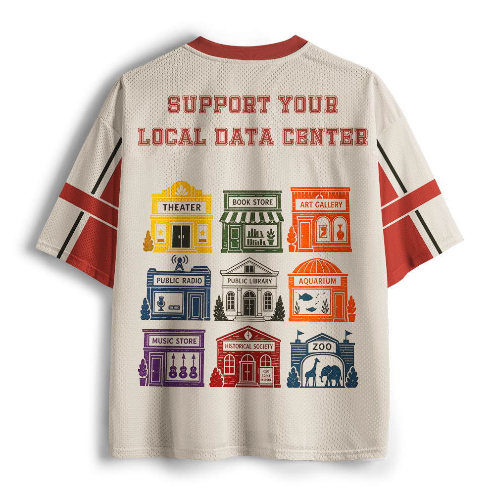 Pagewings Support Your Local Data Center Unisex Mesh Jersey