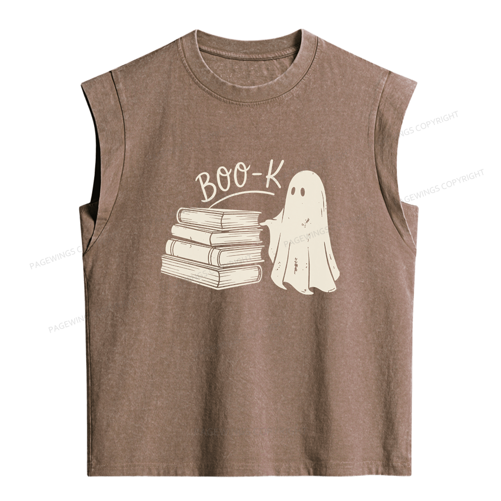 Pagewings Book Ghost Women's Washed Tank Top